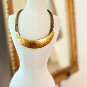 Vintage BAER Brass Statement Necklace